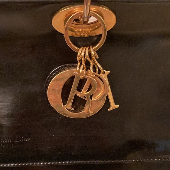 DIOR Lady Dior Black Patent Briefcase with Detachable strap - Picture 2 of 13